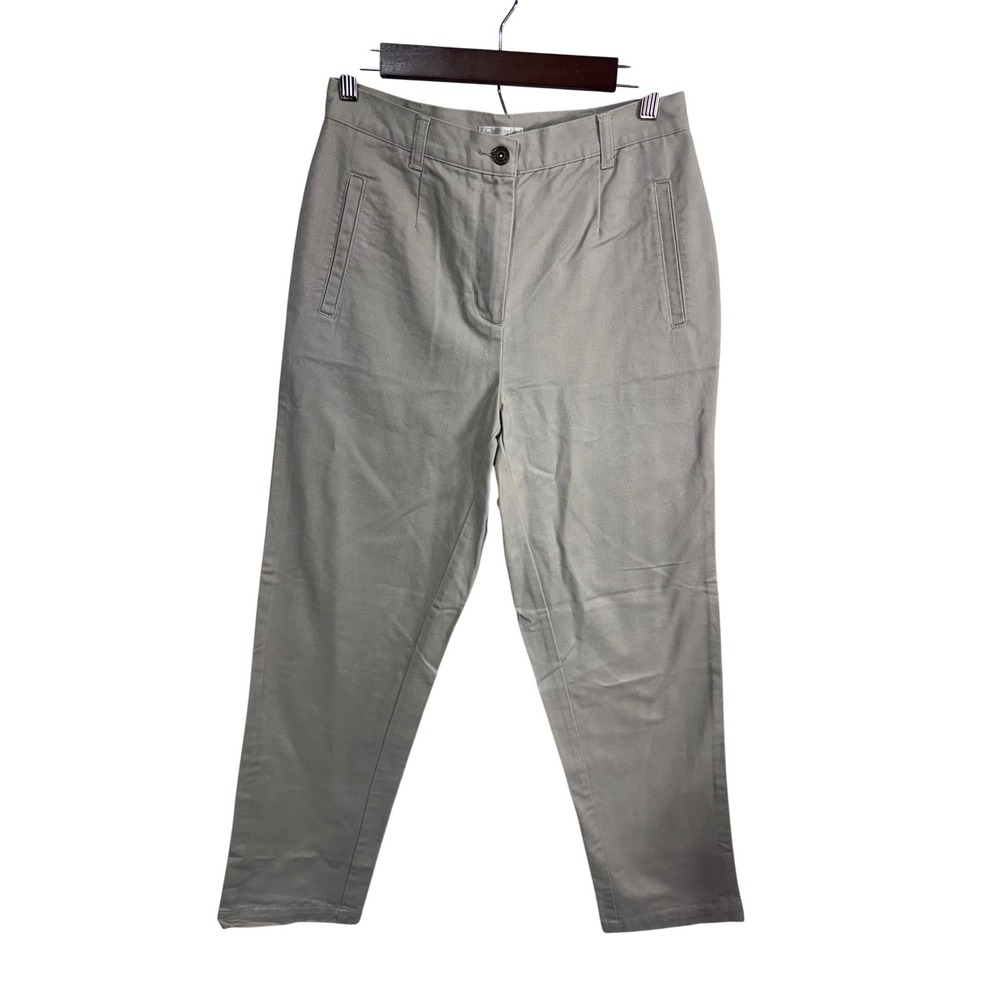 Christopher &‎ Bankes Khaki Cotton Chino Office Pants Classic Preppy Women's 6